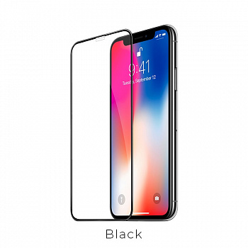 Защитное стекло HOCO A12 для iPhone X/XS/11 Pro черный