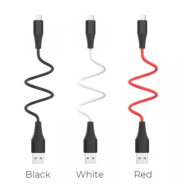 Кабель Hoco X32 USB - micro USB, 1 м черный