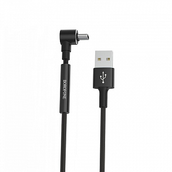 Кабель Borofone BU6, USB - USB Type-C, 1.2 м, черный