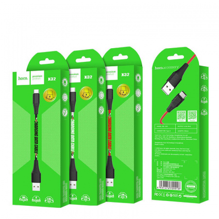 Кабель Hoco X32, USB - USB Type-C, 1 м, красный
