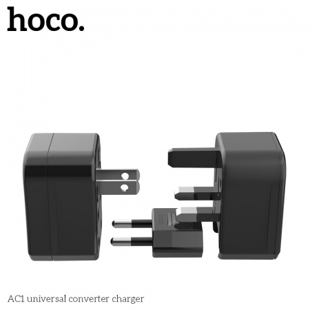 Зарядное устройство HOCO AC1 universal - конвертор, 10A, черный, 3A