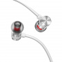 Проводные наушники BOROFONE BM48 Acoustic, Jack 3.5mm, 1.2 м, серебристый, контроллер с микрофоном