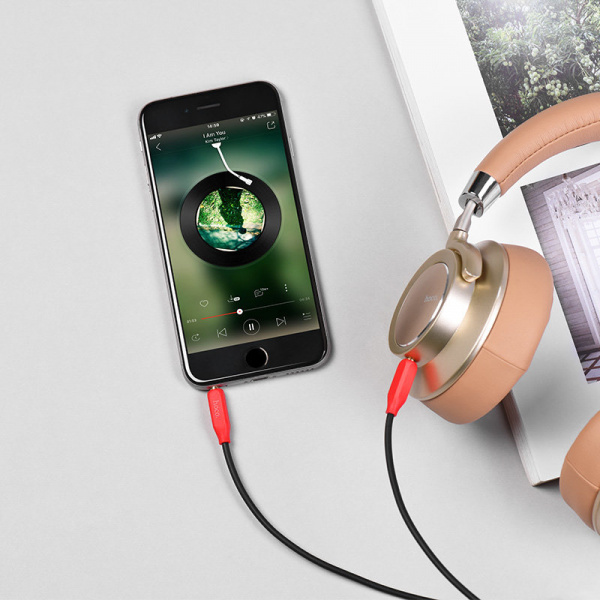Кабель Hoco UPA11, 3.5 AUX mini jack 3.5 mm, красный