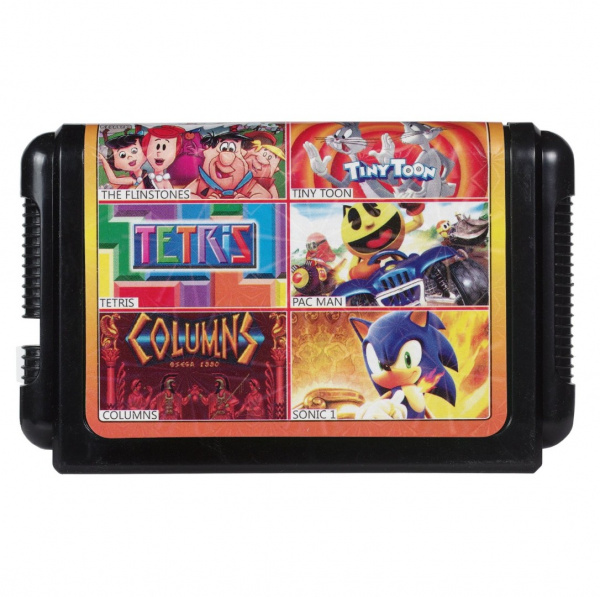 Картридж 16 bit для Sega Mega Drivi 6 в 1