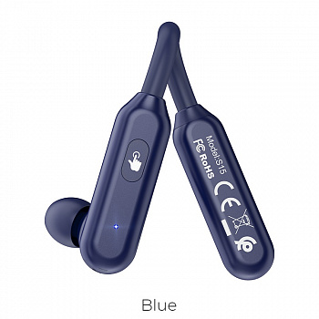 Беспроводные наушники HOCO S15 Noble, Bluetooth, 80 мАч, синий, Hands-free