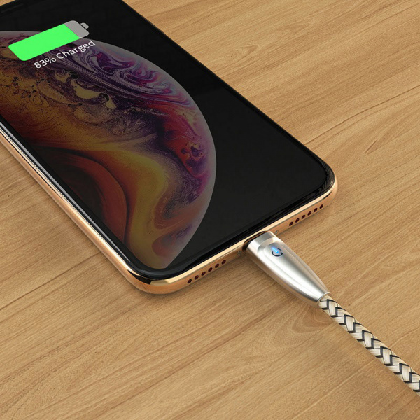 Кабель Borofone BU3, lightning, 1.2 м, черный
