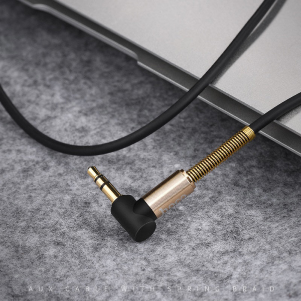 Кабель Hoco UPA02 Spring Audio, 3.5 AUX mini jack 3.5 mm, черный