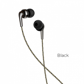 Проводные наушники HOCO M71 Inspiring, Jack 3.5mm, Черный, контроллер с микрофоном