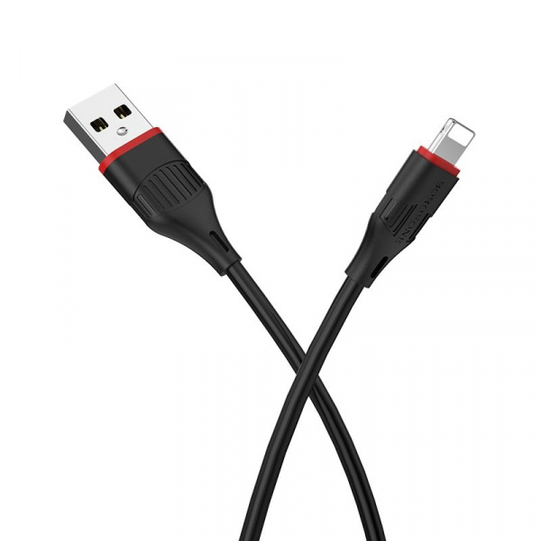 Кабель Borofone BX17, lightning, 1 м, черный