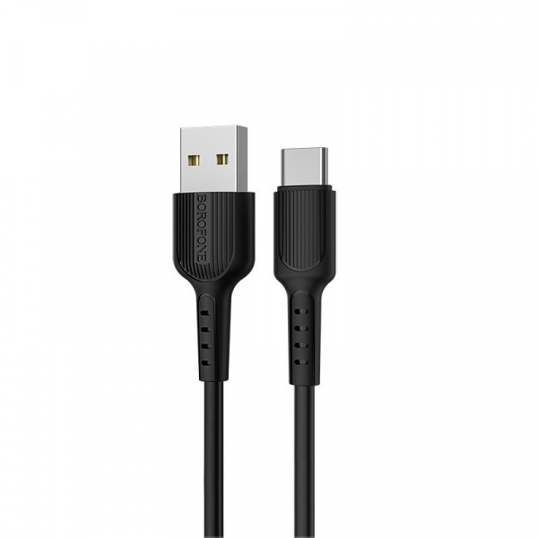 Кабель Borofone BX16, USB - USB Type-C, 1 м, черный
