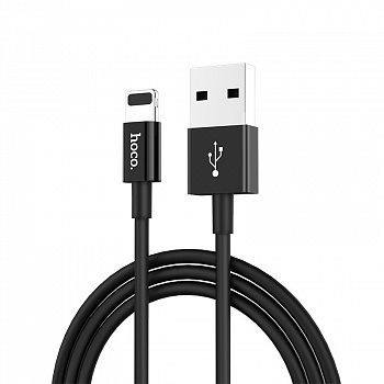 Кабель Hoco X23, lightning, 1 м, черный