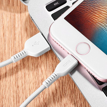 Кабель Hoco X20, lightning, 2 м, белый