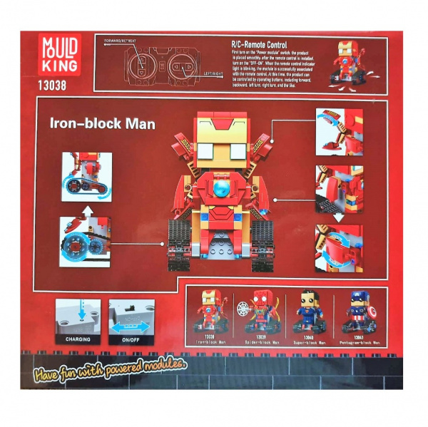 Радиоуправляемый конструктор Canhui Walking Brick железный человек