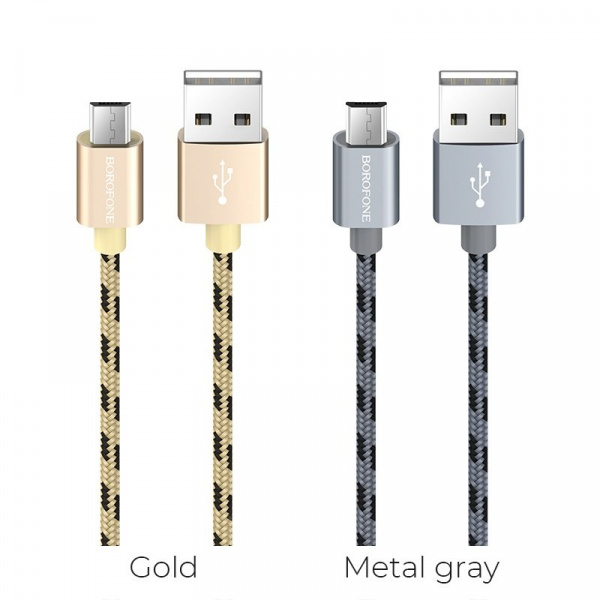Кабель Borofone BX24 USB - micro USB, 1 м золотой