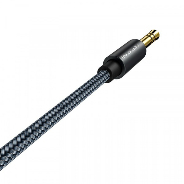 Кабель Borofone BL3 Audiolink, 3.5 AUX mini jack 3.5 mm, серый