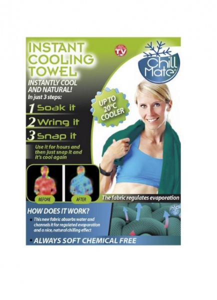 Охлаждающее полотенце для спорта Chill Mate Instant Cooling Towel