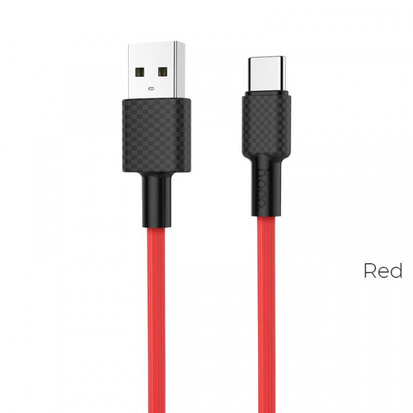 Кабель Hoco X29 Superior, USB - USB Type-C, 1 м, красный