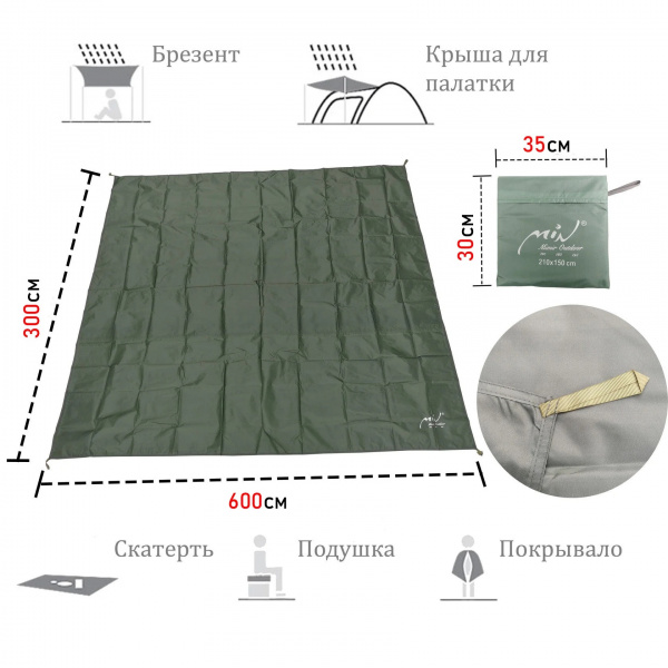 Пол в палатку 300*600