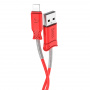 Кабель Hoco X24, lightning, 1 м, красный
