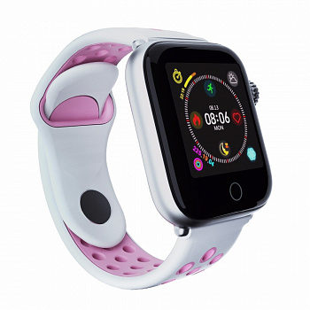 Мультиспортивные смарт часы Z7  белые с  розовым