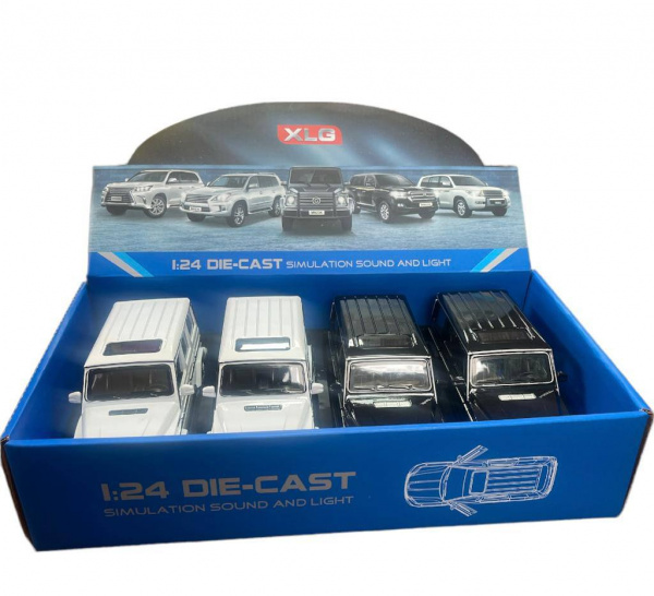 Модели машин металлические масштабные 1:24 со звуком и светом Die-cast
