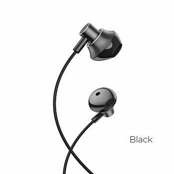Проводные наушники HOCO M75 Belle, Jack 3.5mm, Черный, контроллер с микрофоном