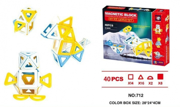 Магнитный конструктор Magical Magnet 712 40 деталей
