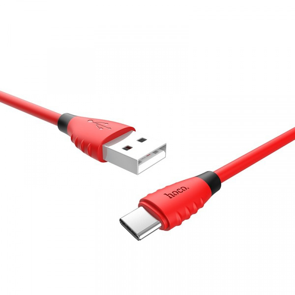 Кабель Hoco X27 Excellent, USB - USB Type-C, 1.2 м, красный