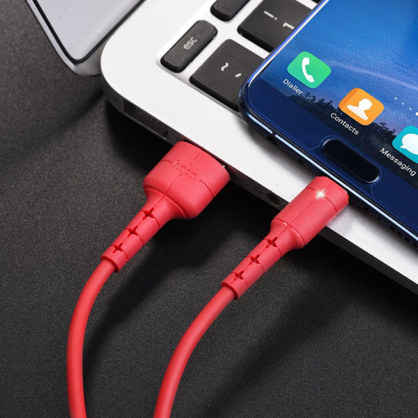 Кабель hoco X30, USB - USB Type-C, 1.2 м, красный