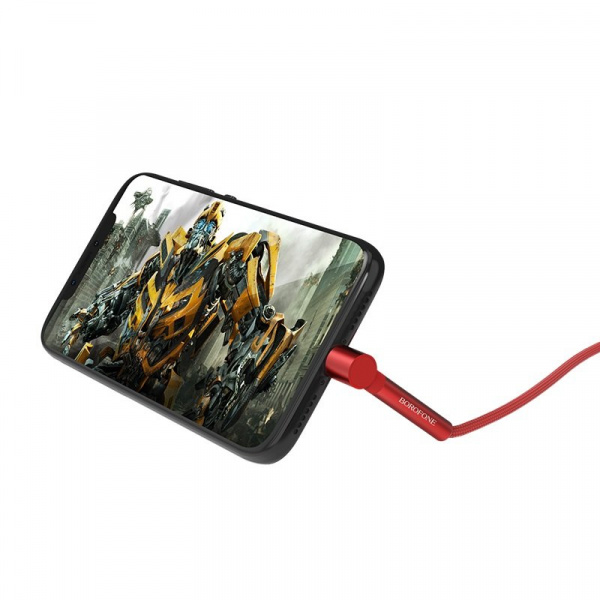 Кабель Borofone BU6 Bracket USB - micro USB, 1.2 м красный