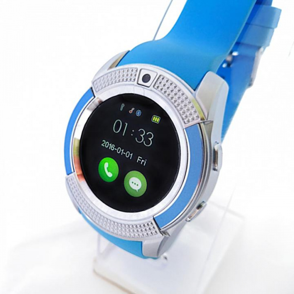 Умные часы Smart Watch V8 голубые