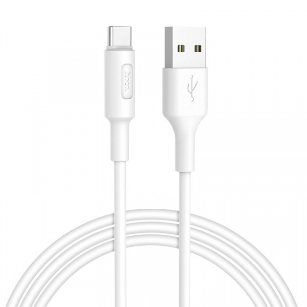 Кабель Hoco X25 Soarer, USB - USB Type-C, 1 м, белый