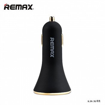 Автомобильное зарядное устройство Remax 3USB RCC302, чёрный