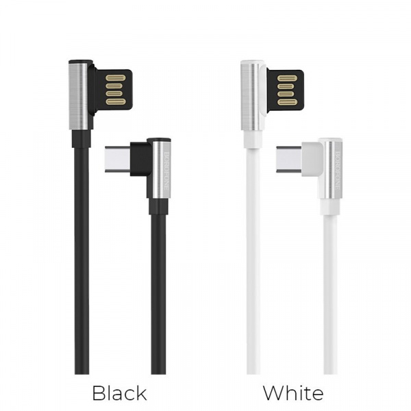 Кабель Borofone BU5, USB - USB Type-C, 1.2 м, черный