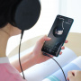 Аудио-кабель HOCO UPA15 AUX, 3.5 AUX - Jack 3,5, 1 м, черный, с микрофоном
