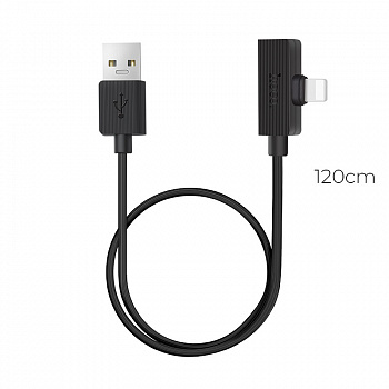 Переходник HOCO LS9 brilliant, Lightning - USB/Lightning, 2А, 1.2 м, черный