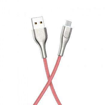 Кабель Hoco U59 Enlightenment, USB - USB Type-C, 1.2 м, красный