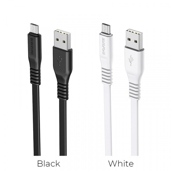 Кабель Borofone BX23 Wide power USB - micro USB, 1 м черный