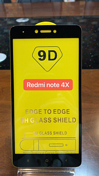 Защитное стекло Full Glue для Xiaomi Redmi Note 4X, черный