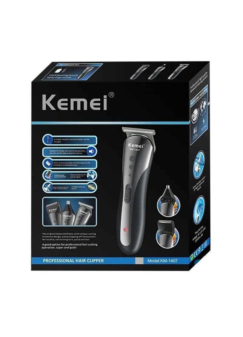 Бритва-триммер 3 в 1 Kemei km1407
